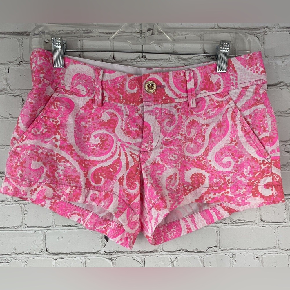Lilly Pulitzer The Walsh Shorts Pink Pout Paisley Size:0